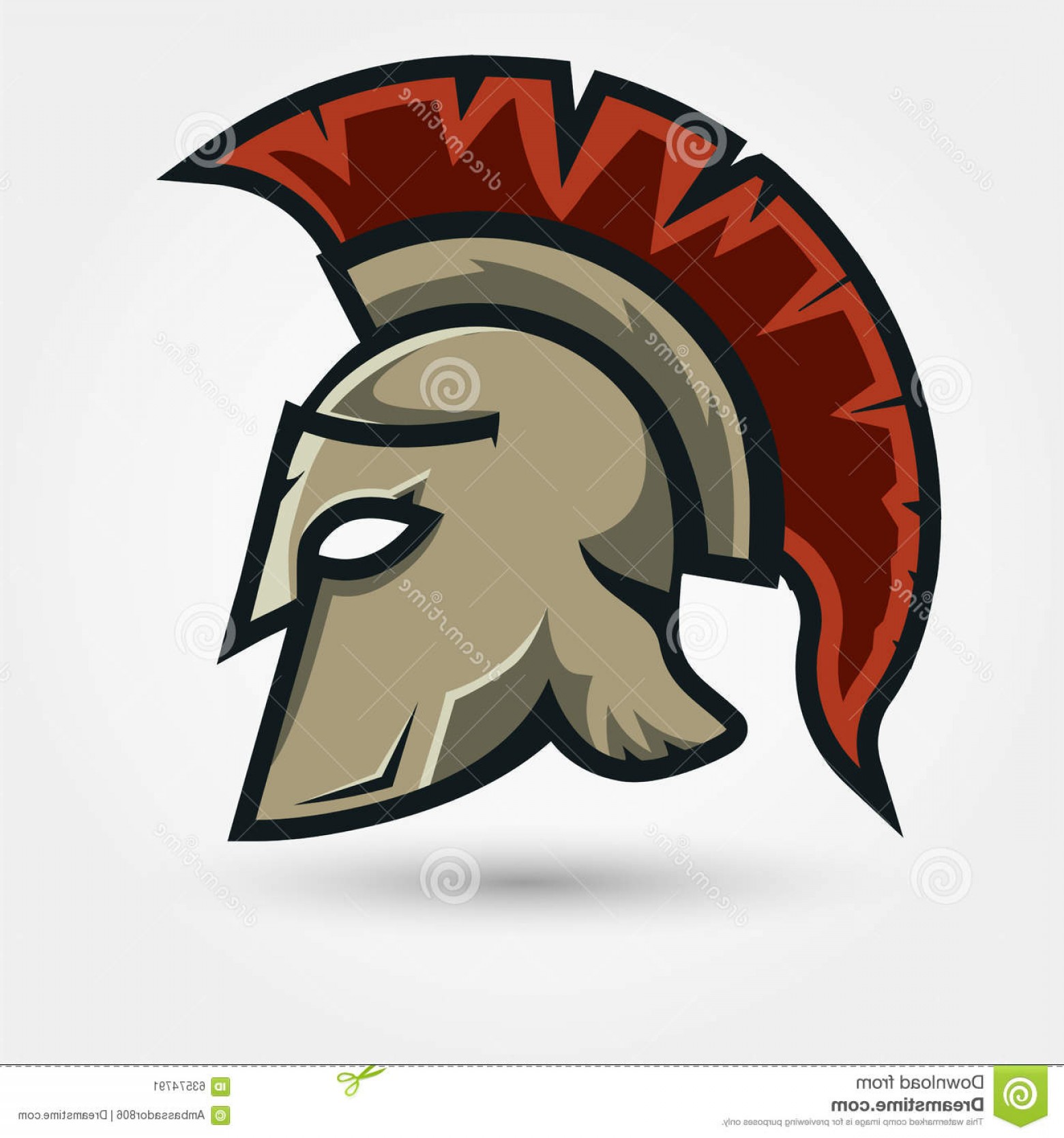 1560x1668 Stock Illustration Spartan Warrior Helmet Silhouette Greek