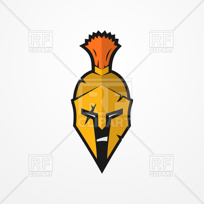 400x400 Furious Face Of Roman Warrior In Battle Helmet Vector Image