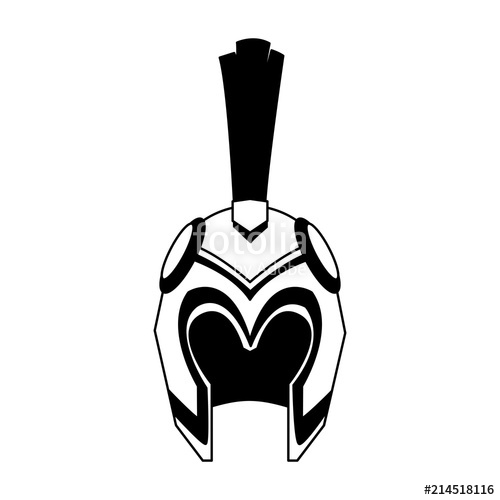 500x500 Medieval Warrior Helmet Vector Illustration Graphic Design Stock