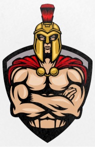 190x294 Spartan Warrior Lable Logo Vector Image Cartoon Small Buttons