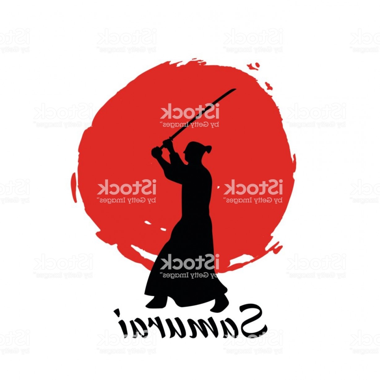 1228x1228 Japanese Samurai Warriors Silhouette Vector Illustration Gm