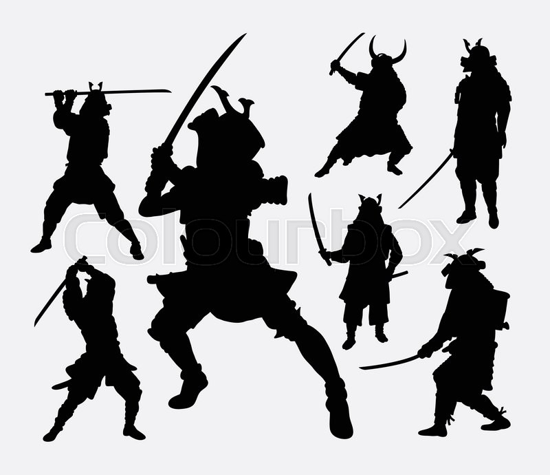 800x690 Samurai Japanese Warrior, Martial Art Stock Vector Colourbox