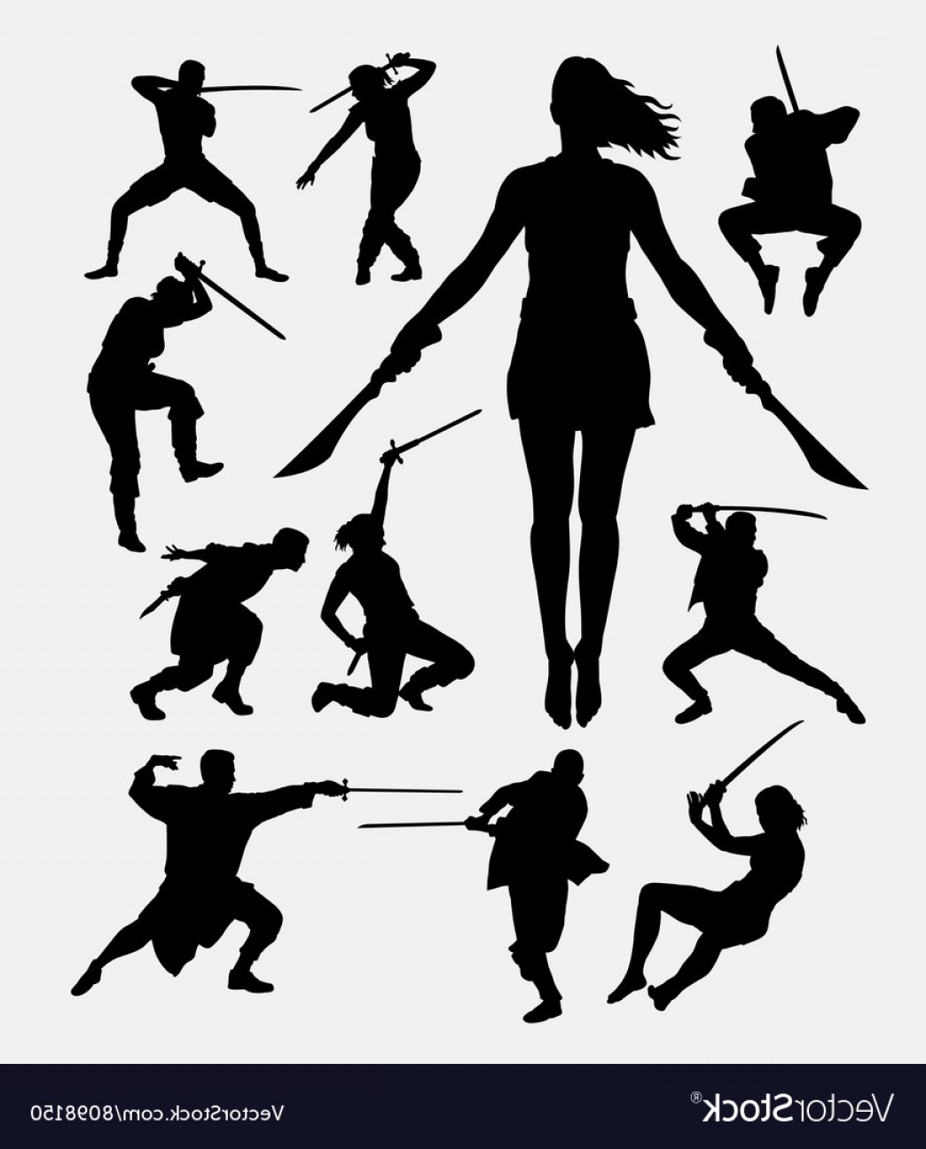 1044x1296 Warrior With Weapon Silhouette Vector Geekchicpro