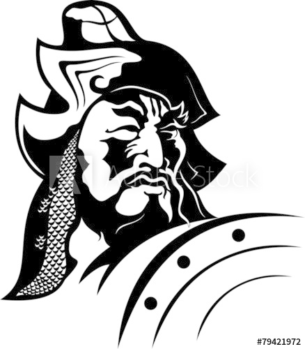 438x500 Chinese Warrior Silhouette Vector Illustration