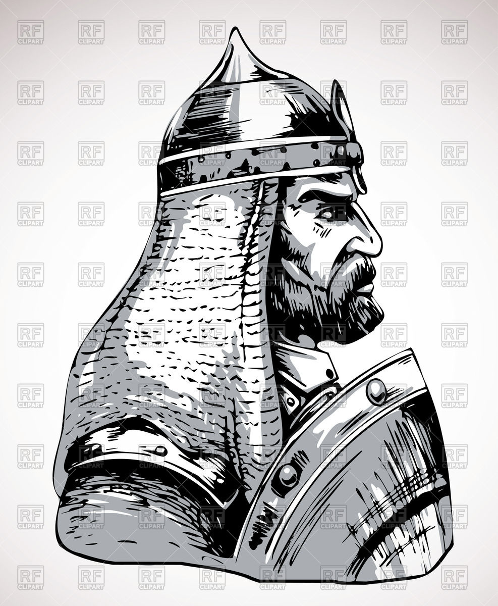 987x1200 Portrait Of Medieval Warrior Vector Image Of People Sanyal