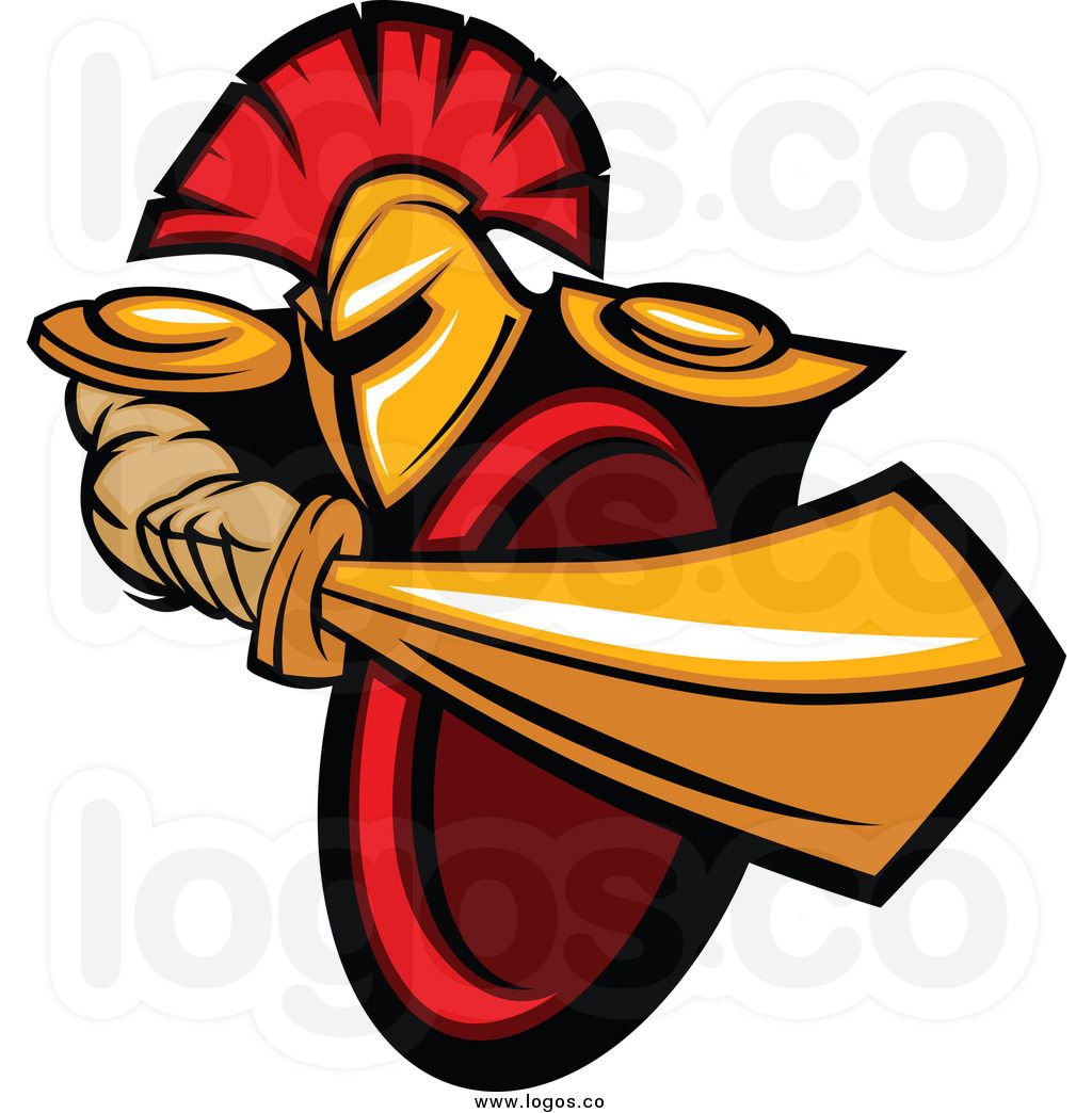1024x1044 Royalty Free Clip Art Vector Logo Of A Spartan Warrior Stabbing