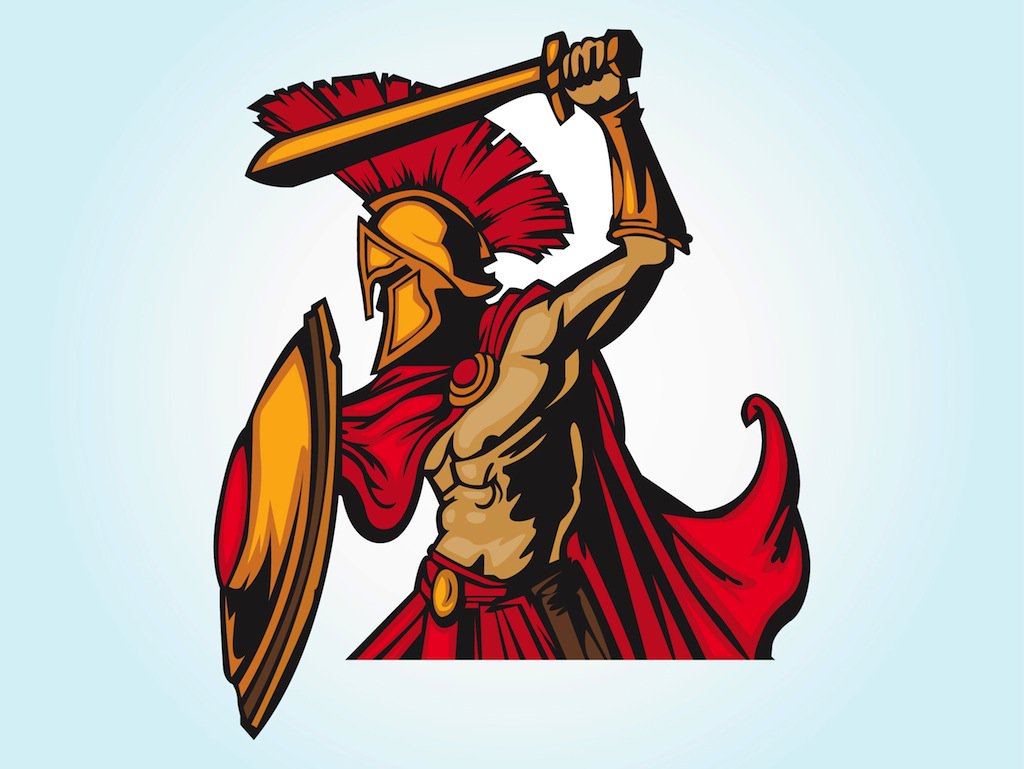 1024x769 Spartan Warrior Vector Art Graphics