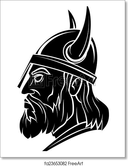 450x580 Free Art Print Of Viking Head Warrior Vector Viking Head Warrior