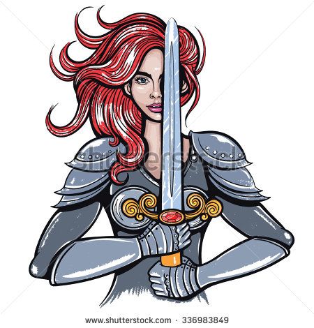 450x470 Warrior Woman Stock Vectors Vector Clip Art Shutterstock