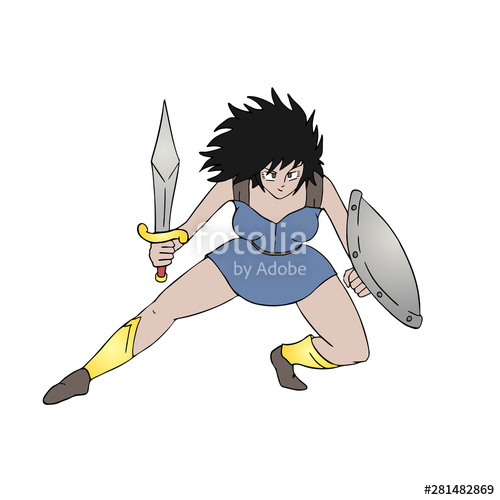 500x500 Strong Warrior Woman Stock Image And Royalty Free Vector