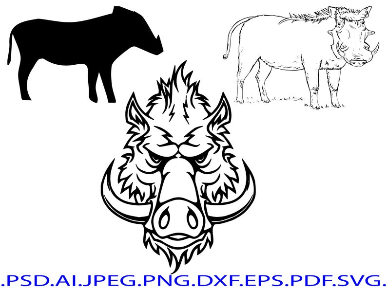 794x596 Warthog Fileswarthog Vectorwarthog Svgwarthog Etsy