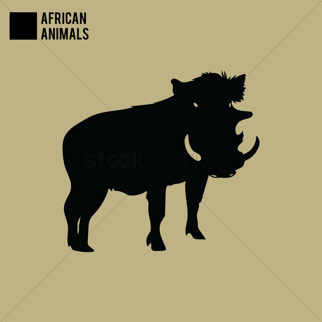 1300x1300 Warthog Vector Image