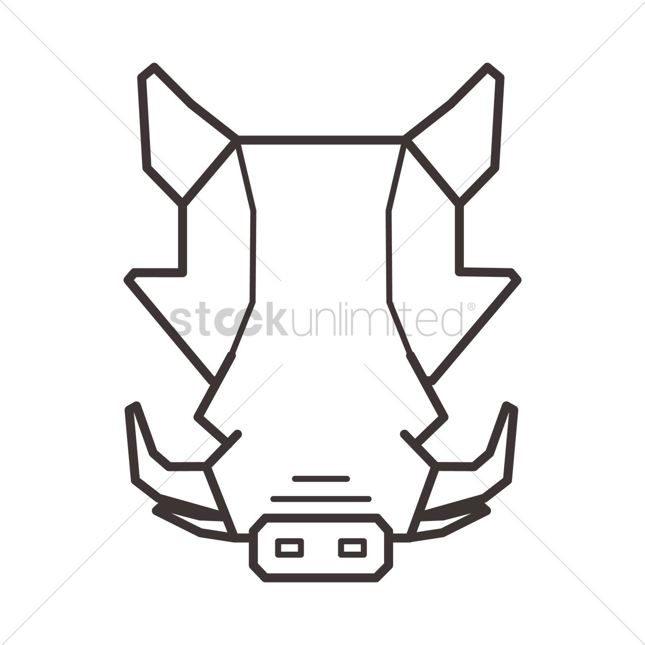 1300x1300 Warthog Head Vector Image