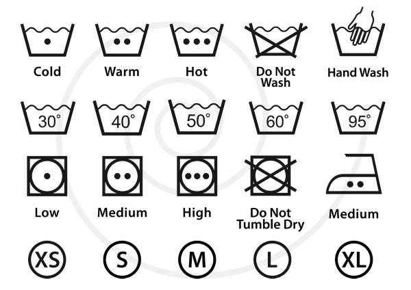 Wash Care Symbols Vector Download Free at Vectorified.com | Collection ...