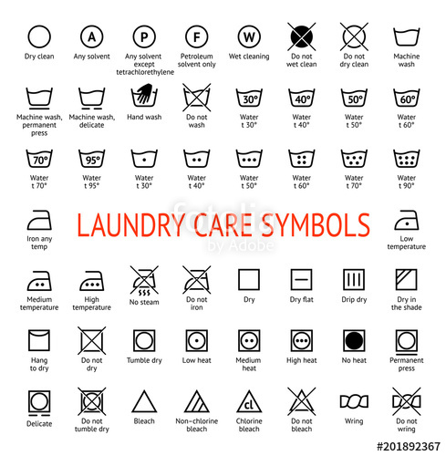 Wash Care Symbols Vector Download Free at Vectorified.com | Collection ...