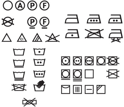 428x368 Washing Symbols Free Vector Download