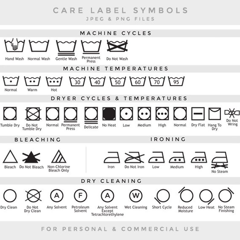 Wash Care Symbols Vector Download Free at Vectorified.com | Collection ...