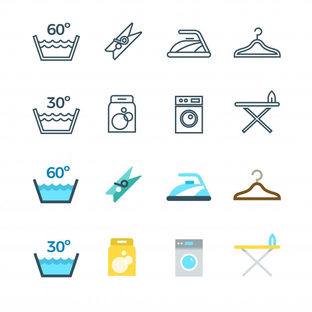 Wash Care Symbols Vector Download Free at Vectorified.com | Collection ...