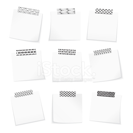 Paper Notes With Washi Tape Stock Vector 440x440 Paper Notes With Washi Tape Stock Vector