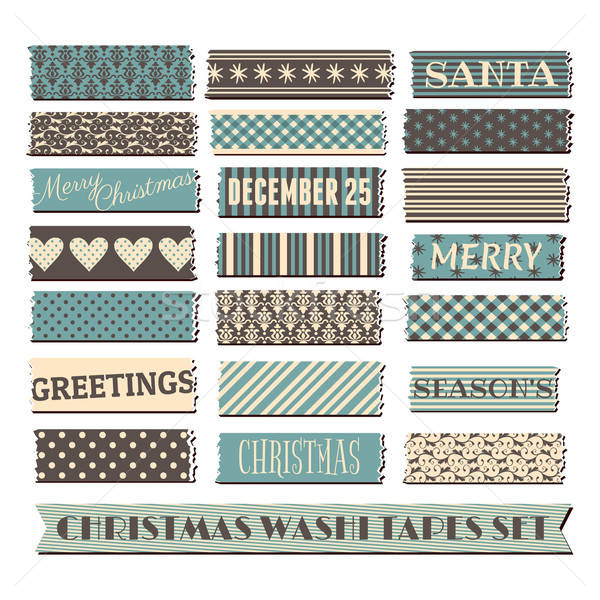 Christmas Washi Tape Collection Vector Illustration Iveta 600x600 Christmas Washi Tape Collection Vector Illustration Iveta