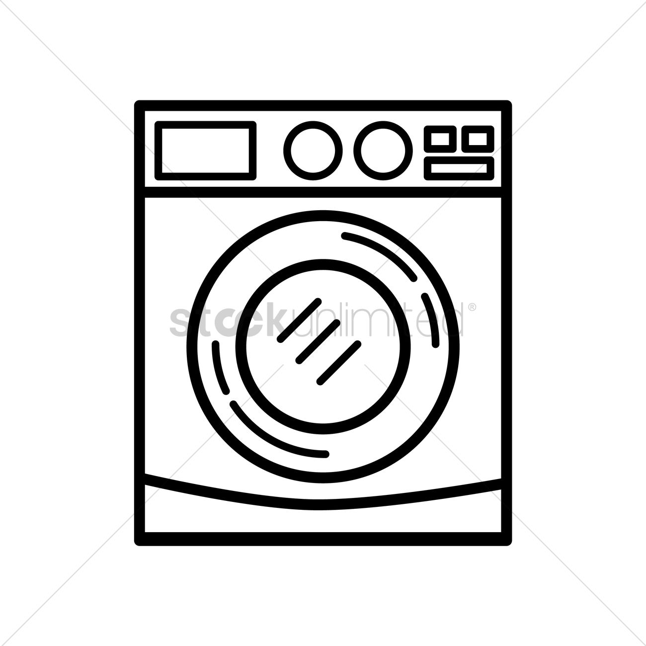 Washing Machine Vector Image 1300x1300 Washing Machine Vector Image