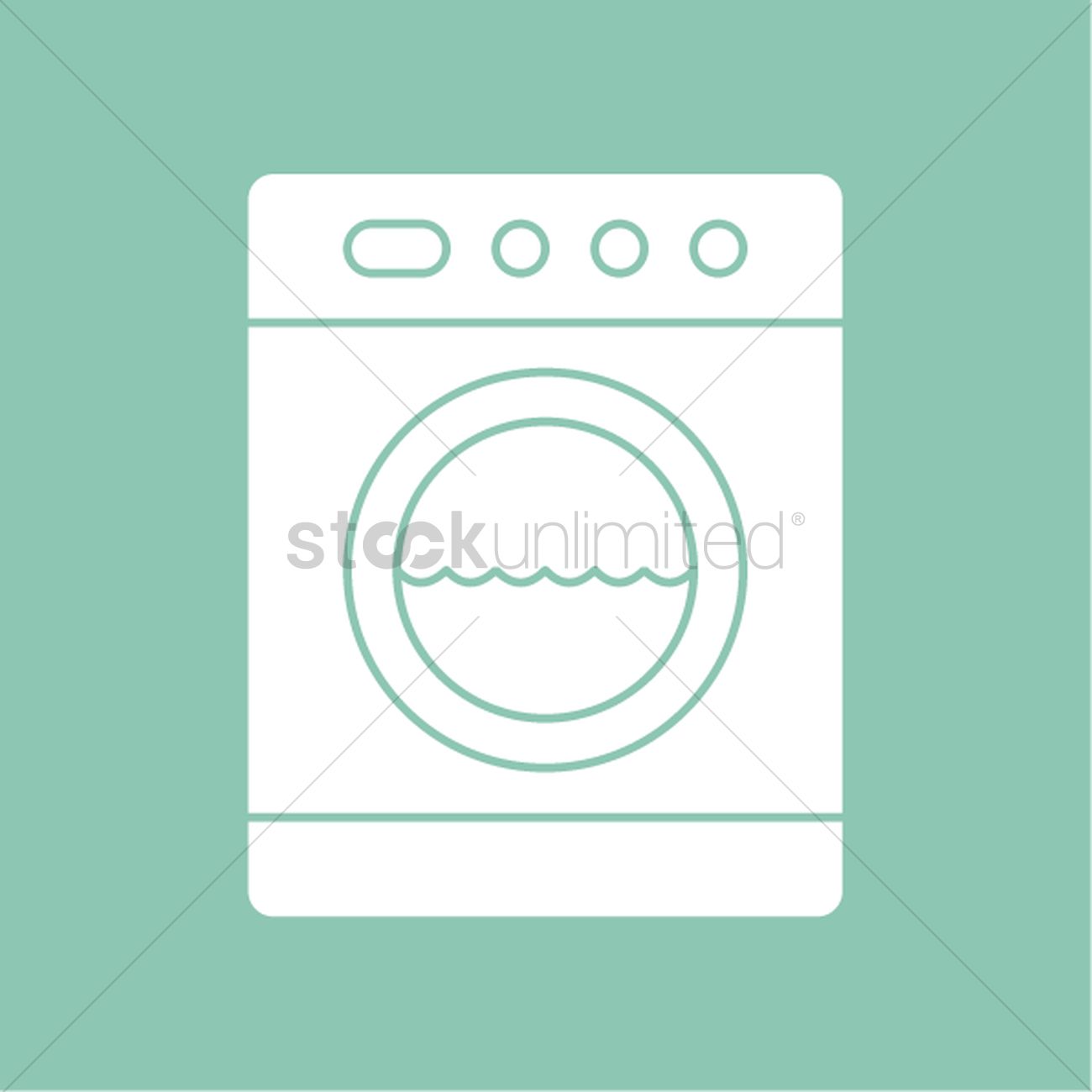 Washing Machine Vector Image 1300x1300 Washing Machine Vector Image