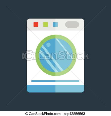 450x470 Washing Machine Vector Illustration Washing Machine Dry Clip