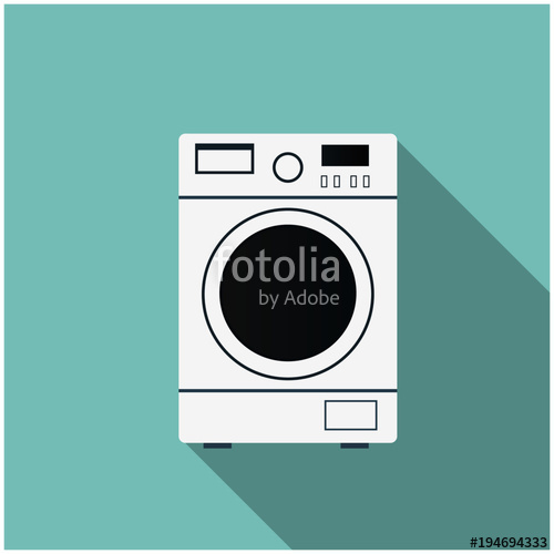 Washing Machine Vector Isolated Front View Stock Image 500x500 Washing Machine Vector Isolated Front View Stock Image