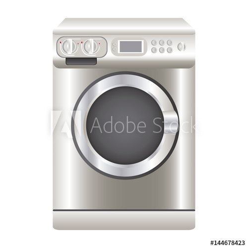 Colorful Realistic Silhouette With Washing Machine Vector 500x500 Colorful Realistic Silhouette With Washing Machine Vector