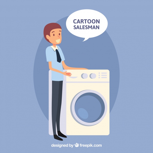 Salesman With Washing Machine Vector Free Download 626x626 Salesman With Washing Machine Vector Free Download
