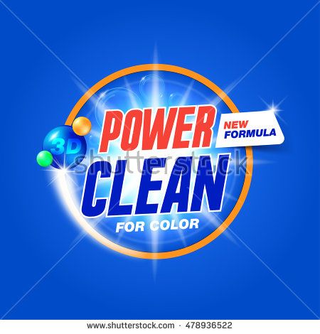 450x470 Power Clean Template For Laundry Detergent Package Design