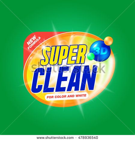 450x470 Super Clean Template For Laundry Detergent Package Design