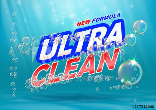 500x352 Ultra Clean Product Template For Laundry Detergent With Bubbles