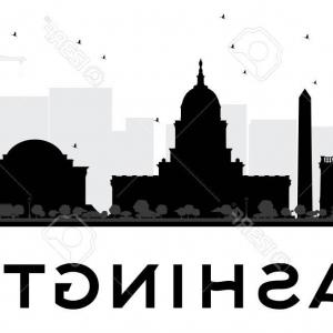300x300 Stock Illustration Washington Dc Skyline Silhouette Design City