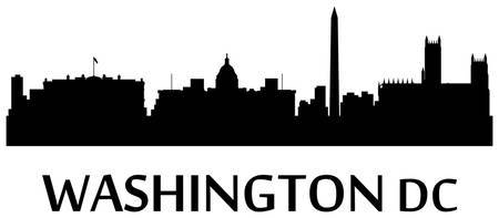 450x197 Stunning Washington Dc Skyline Vector Digital Artwork For Sale