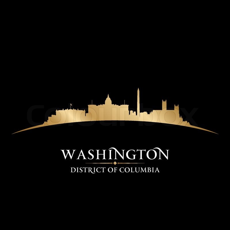 800x800 Washington Dc City Skyline Silhouette Stock Vector Colourbox