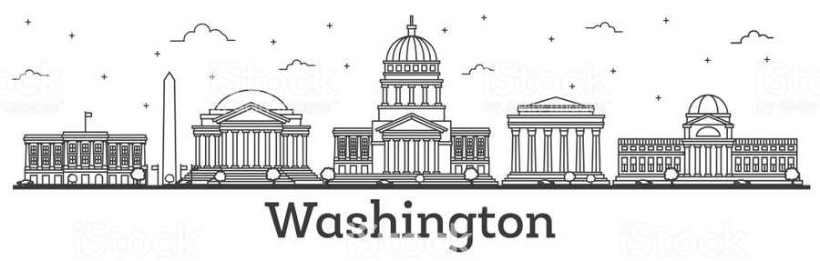 900x287 Download Washington Dc Skyline Vector Clipart Washington, D C