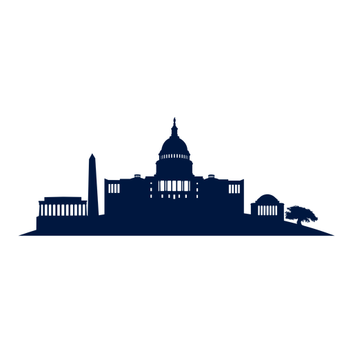 512x512 Washington Dc Skyline Silhouette Png Vector, Clipart