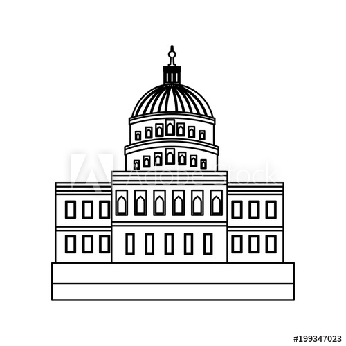 500x500 United States Capitol Building In Washington Dc Vector