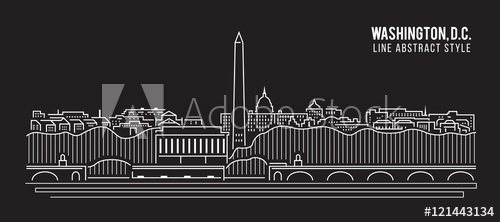 500x222 Cityscape Building Line Art Vector Illustration Design