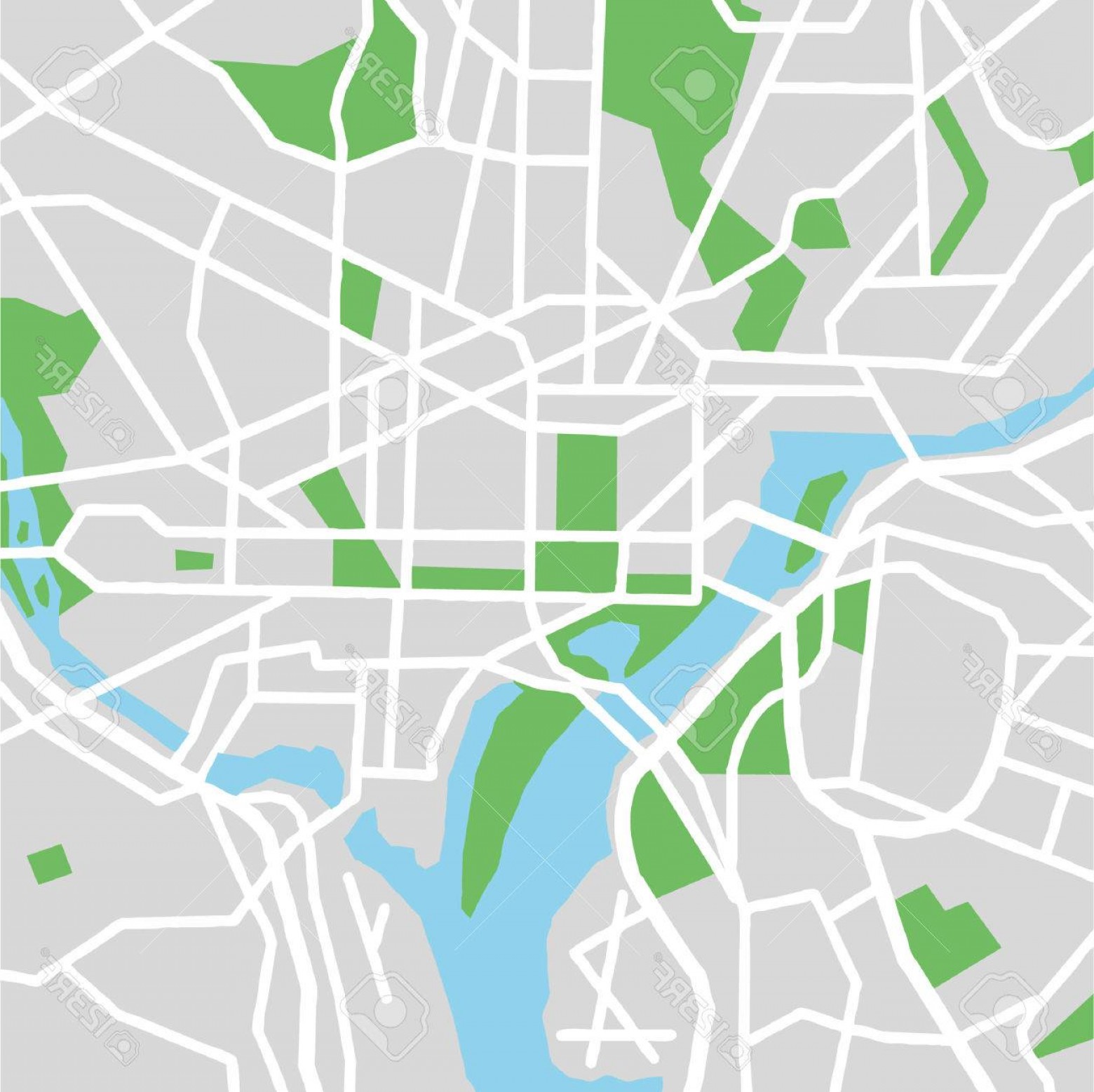 Photovector City Map Of Washington Dc United States Handandbeak 1560x1557 Photovector City Map Of Washington Dc United States Handandbeak