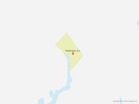 Vector Map Of Washington, Dc Free Vector Maps 460x345 Vector Map Of Washington, Dc Free Vector Maps