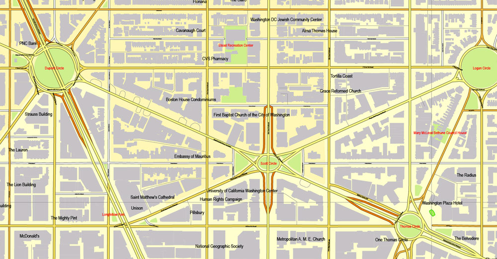 Washington Dc Pdf Map, Us, Exact Vector Street City Plan Layered 1000x522 Washington Dc Pdf Map, Us, Exact Vector Street City Plan Layered