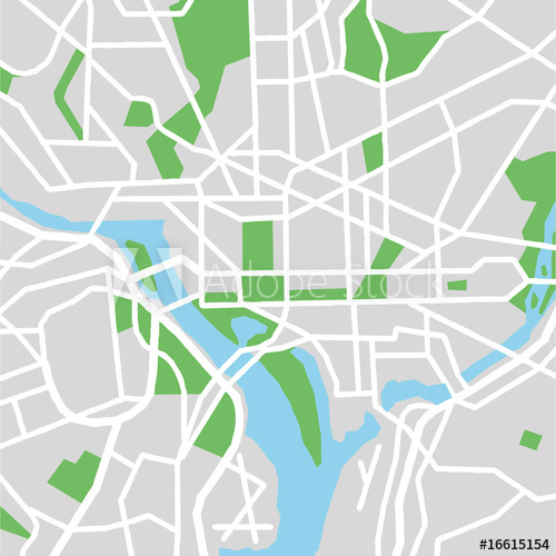 Vector Map Of Washington Dc 500x500 Vector Map Of Washington Dc