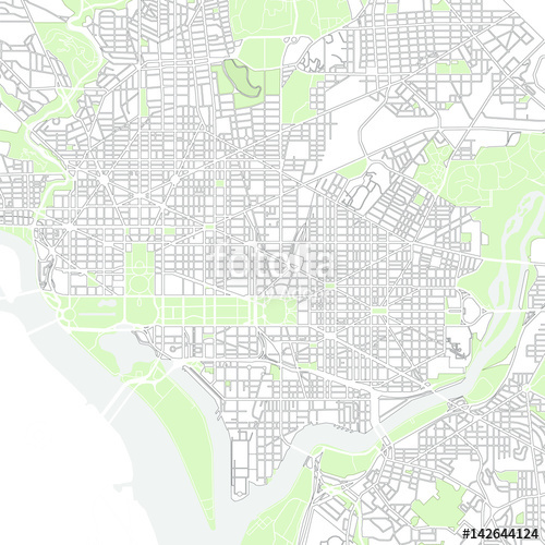 Vector Map Of The City Of Washington D C Usa Stock Image 500x500 Vector Map Of The City Of Washington D C Usa Stock Image