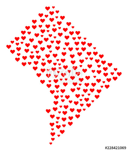 Collage Map Of Washington Dc Designed With Red Love Hearts Vector 422x500 Collage Map Of Washington Dc Designed With Red Love Hearts Vector