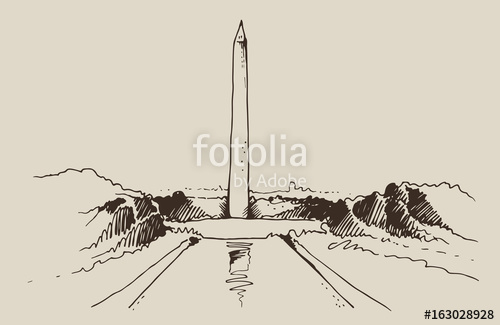 500x325 Washington Monument Vector Illustration Stock Image And Royalty