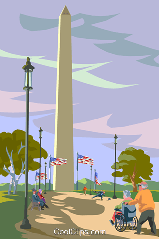 319x480 Washington Monument Royalty Free Vector Clip Art Illustration
