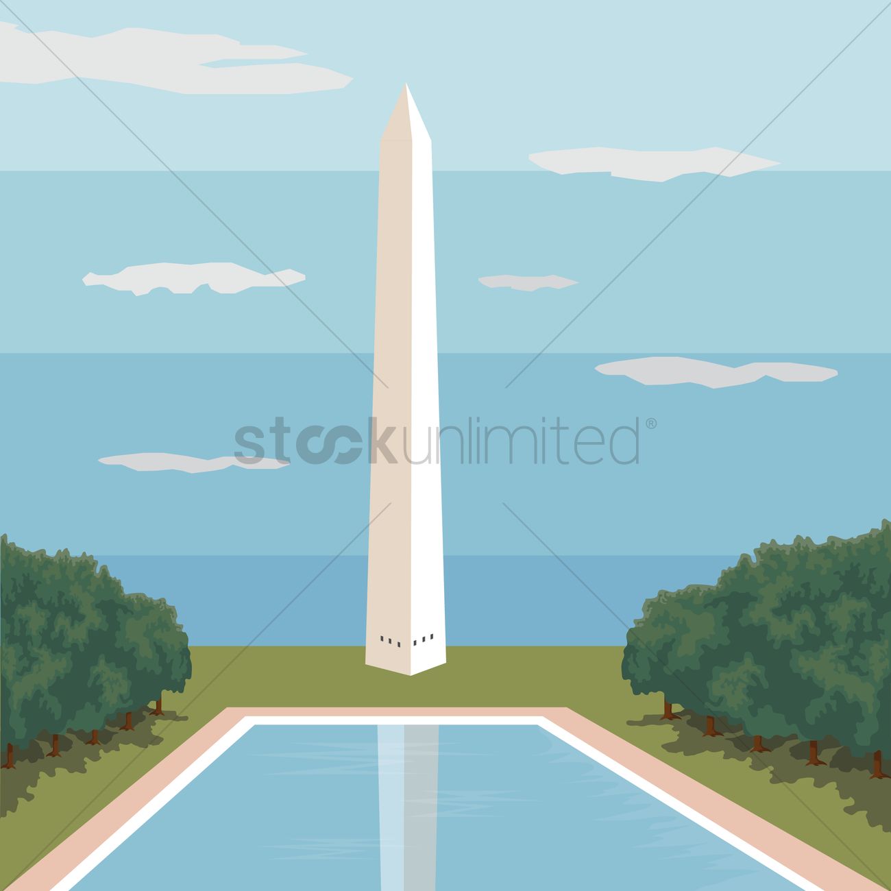 1300x1300 Washington Monument Vector Image
