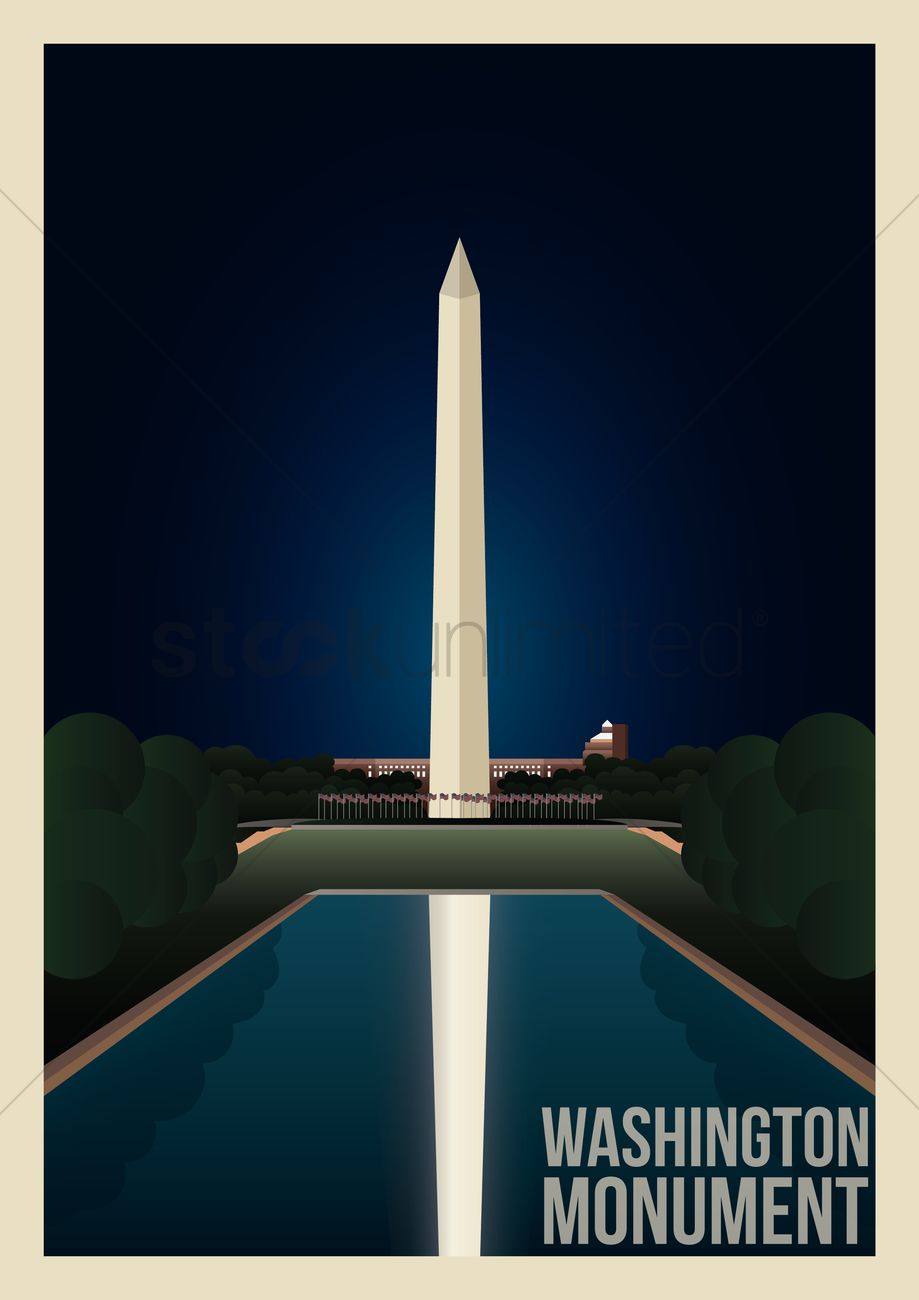 919x1300 Washington Monument Vector Image
